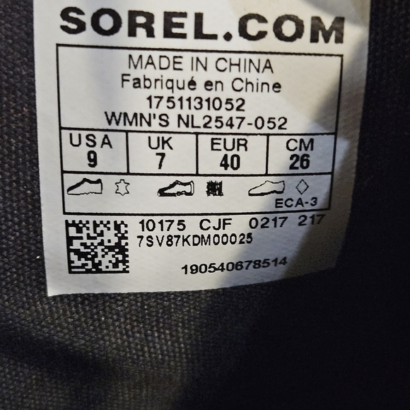 Sorel 9 Gray Danica 3" Stacked Heel Waterproof Boots Lug Sole Side Zip 5" Shaft - Picture 8 of 8